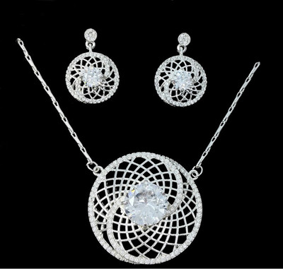 Finom női fülbevaló és nyaklánc szett két színben