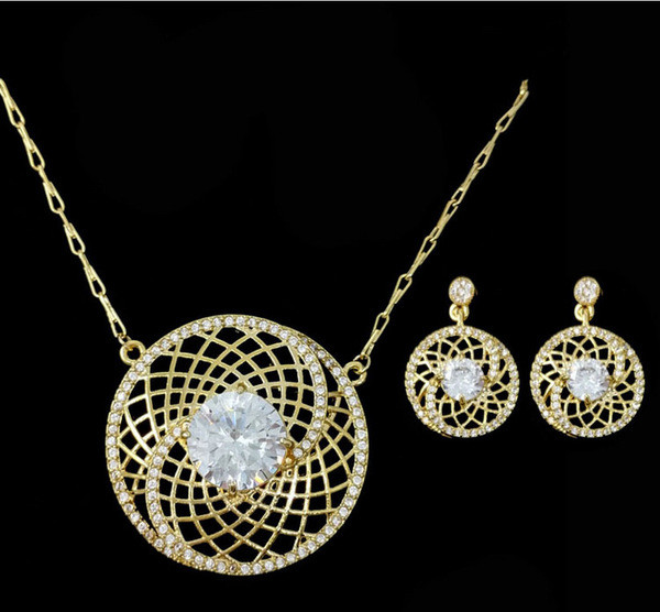 Finom női fülbevaló és nyaklánc szett két színben