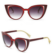 Stílusos női napszemüveg piros és kék színben