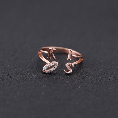 Inel de damă cu inscripție în trei culori