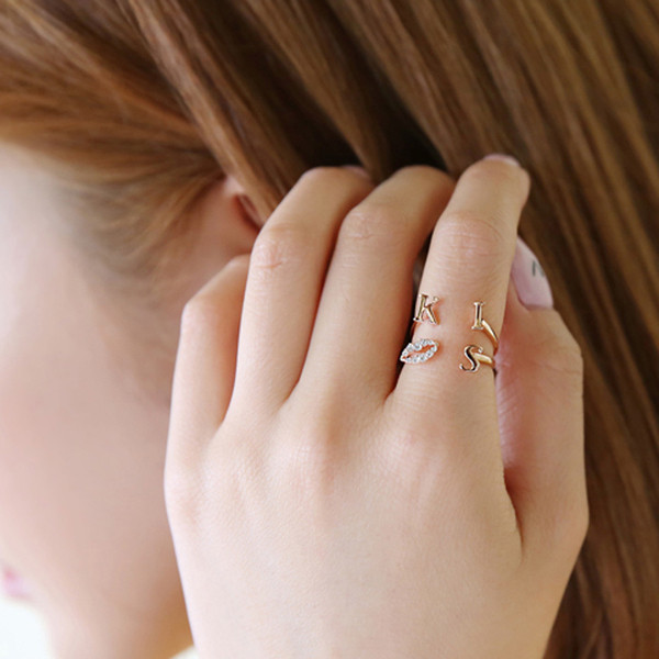 Inel de damă cu inscripție în trei culori