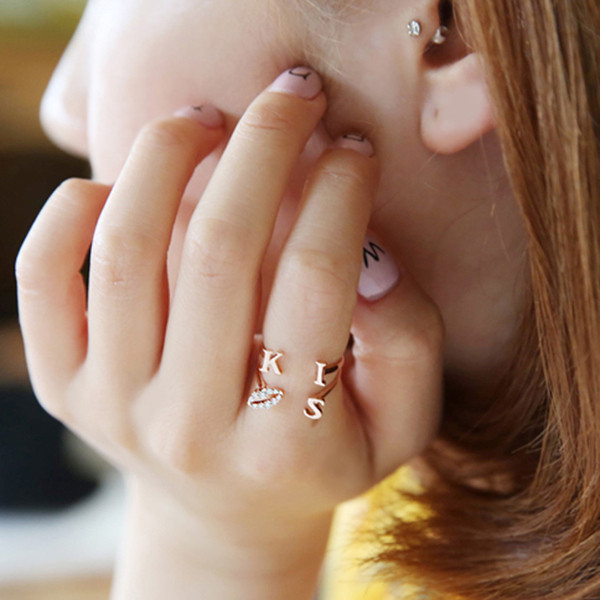 Inel de damă cu inscripție în trei culori