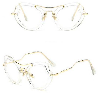 Modern női napszemüveg nem szabványos formával, többféle színben