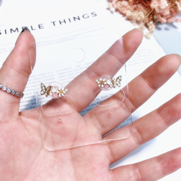 Női alkalmi fülbevaló kövekkel, két színben