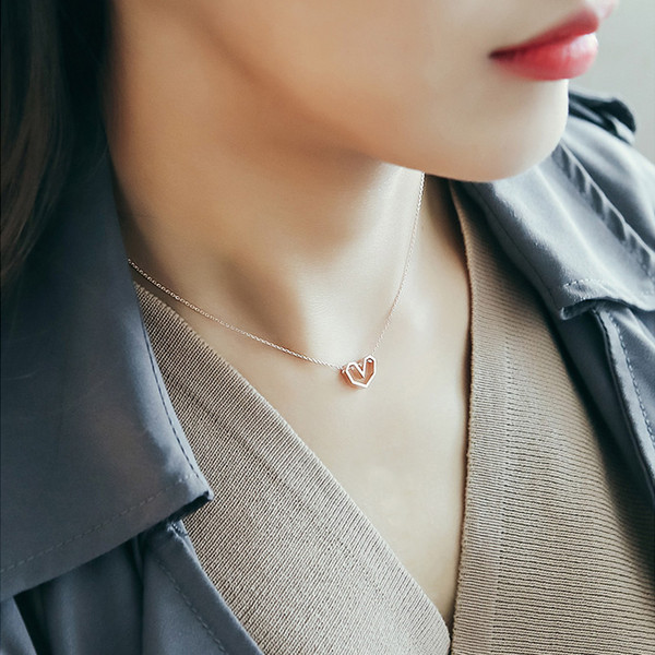 Colier modern de dama in doua culori