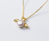 Colier actual de dama in doua culori cu perla