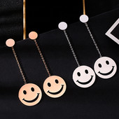 Cercei casual dama cu pandantive in doua culori