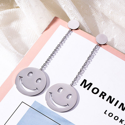 Cercei casual dama cu pandantive in doua culori