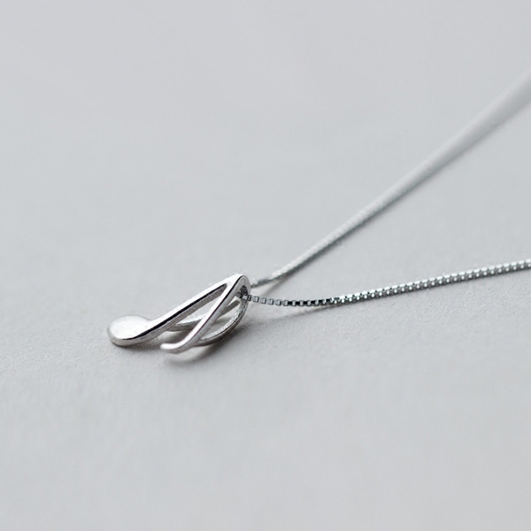 Napi női nyaklánc, ezüst színű jegyzetekkel