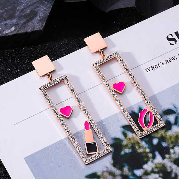 Női felső fülbevaló díszítő kövekkel