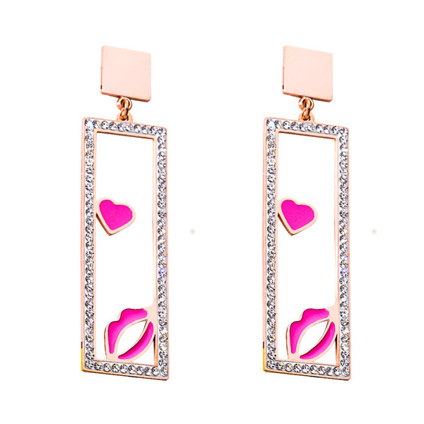 Női felső fülbevaló díszítő kövekkel