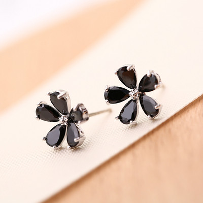 Κυρίες μόδας σκουλαρίκια με πέτρες σε τέσσερα χρώματα