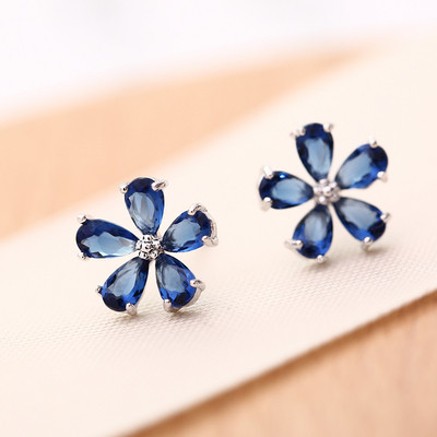 Κυρίες μόδας σκουλαρίκια με πέτρες σε τέσσερα χρώματα