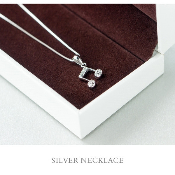 Καθημερινό κολιέ κυρίες με ασημένια νότα