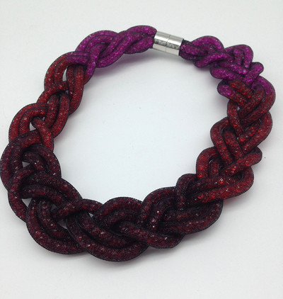 Colier elegant de dama cu efect stralucitor in mai multe culori