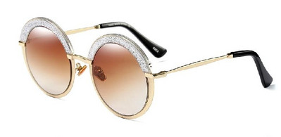 Kerek formájú, vékony keretű női napszemüveg többféle színben