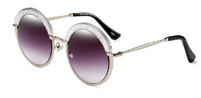 Kerek formájú, vékony keretű női napszemüveg többféle színben