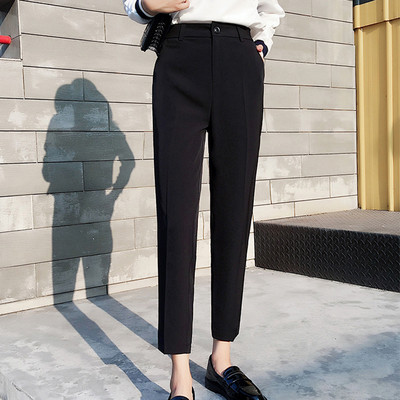 Μοντέρνα γυναικεία παντελόνια υψηλής αντοχής σε μαύρο χρώμα