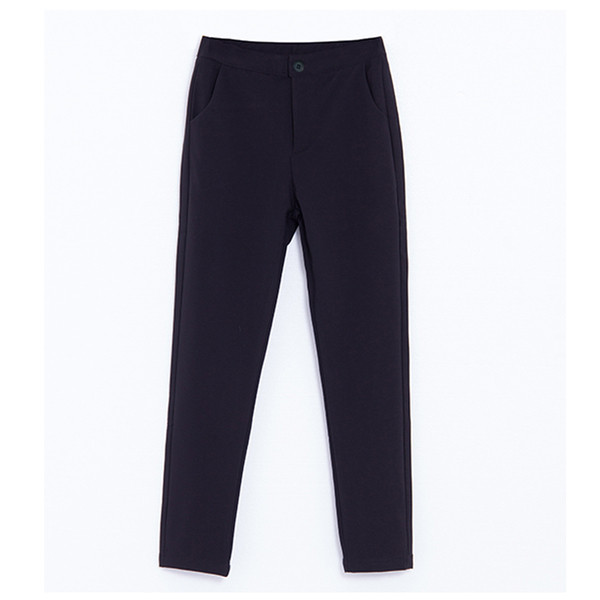 Pantaloni eleganti de dama cu talie inalta in negru