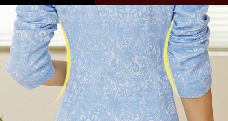 Geaca eleganta de dama model Slim in albastru si alb