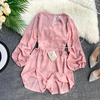 Salopeta de dama eleganta cu decolteu in V in mai multe culori