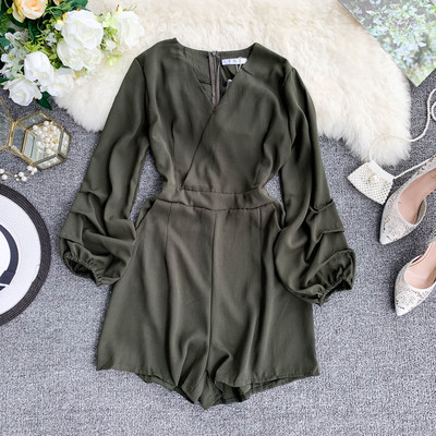 Salopeta de dama eleganta cu decolteu in V in mai multe culori