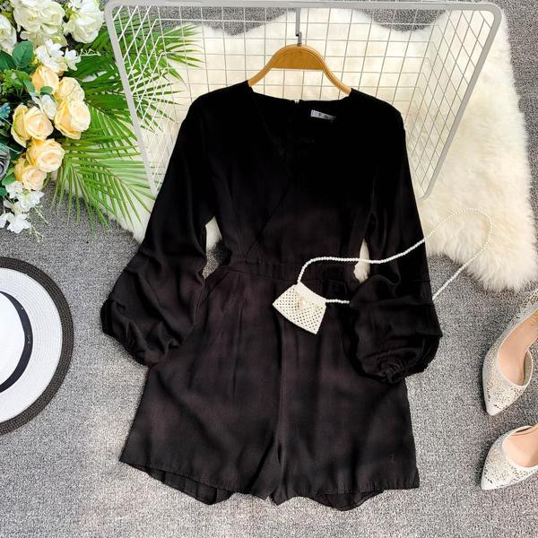 Salopeta de dama eleganta cu decolteu in V in mai multe culori