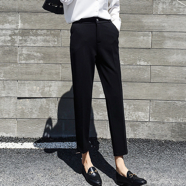 Modern női magas derekú nadrág fekete és kék színben