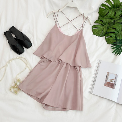 Modern női nyári overál vékony pántokkal több színben