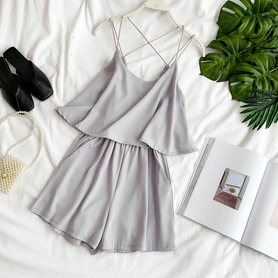 Modern női nyári overál vékony pántokkal több színben