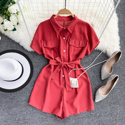 Alkalmi női jumpsuit rövid ujjal több színben