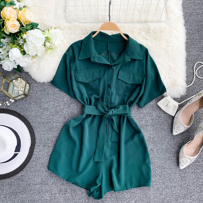 Alkalmi női jumpsuit rövid ujjal több színben