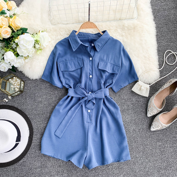 Alkalmi női jumpsuit rövid ujjal több színben