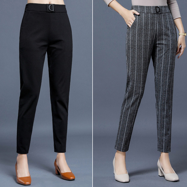 Modern női nadrág fém elemmel, két színben