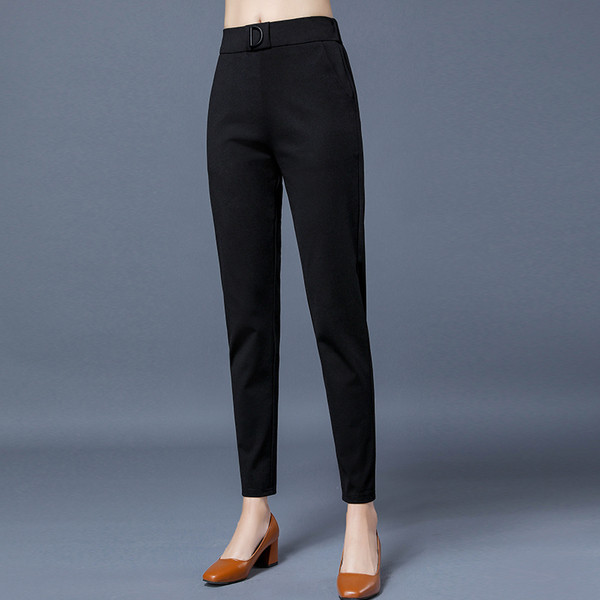 Modern női nadrág fém elemmel, két színben