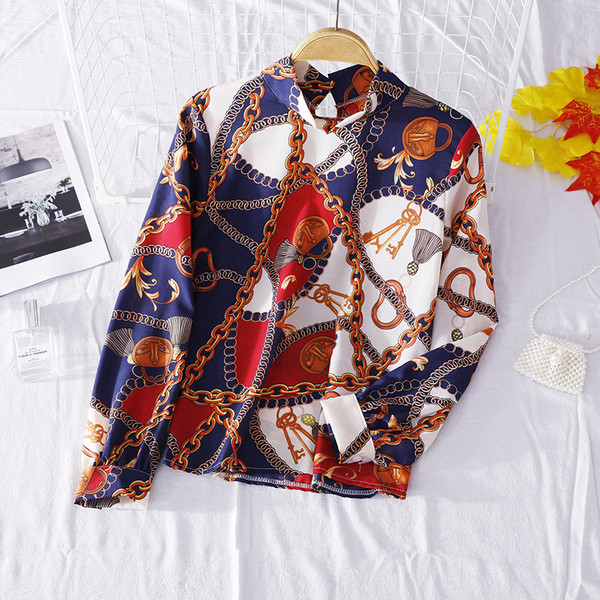 Cămașă colorată de damă cu mâneci lungi în mai multe culori