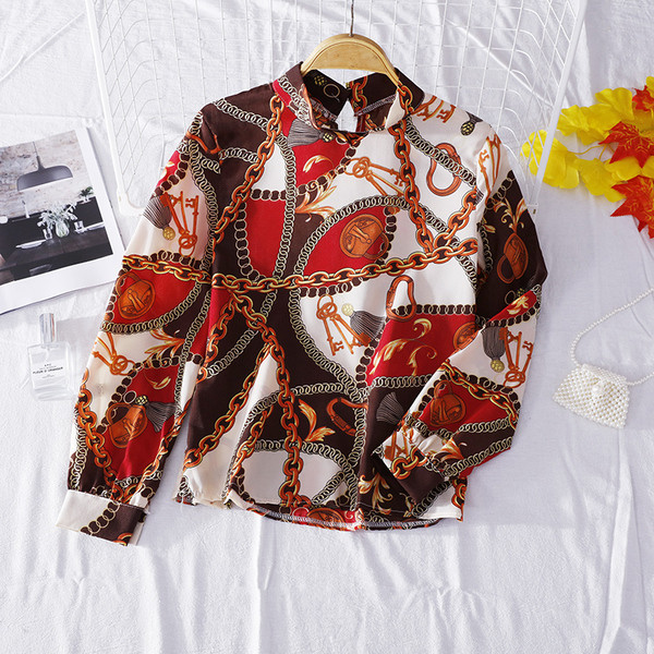 Cămașă colorată de damă cu mâneci lungi în mai multe culori