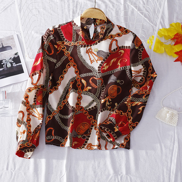 Cămașă colorată de damă cu mâneci lungi în mai multe culori