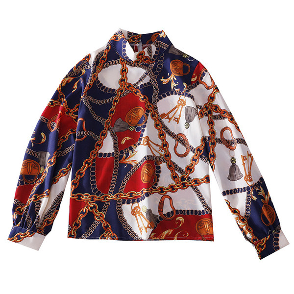 Cămașă colorată de damă cu mâneci lungi în mai multe culori