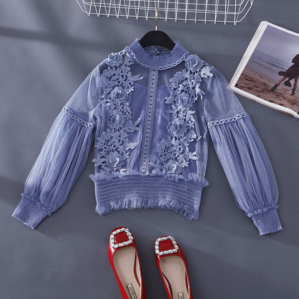 Modern női ing csipkével több színben