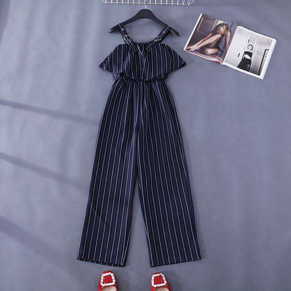 Aktuális női csíkos overall több színben