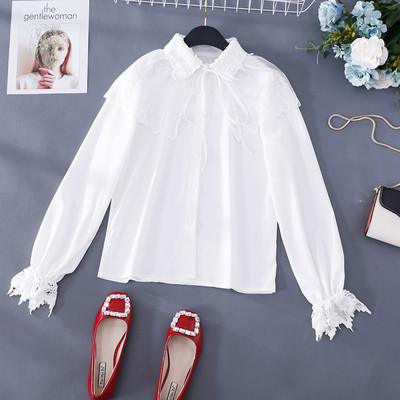 Cămașă modernă de damă cu dantelă în patru culori