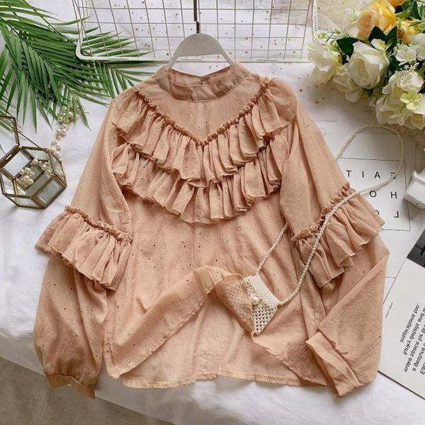 Stílusos női ing O-nyakkal, több színben