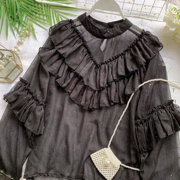 Stílusos női ing O-nyakkal, több színben