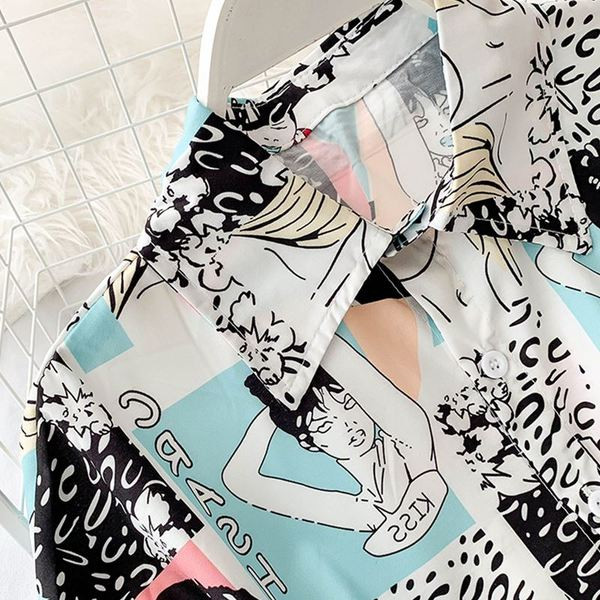 Női alkalmi ing hosszú ujjal, színes mintával