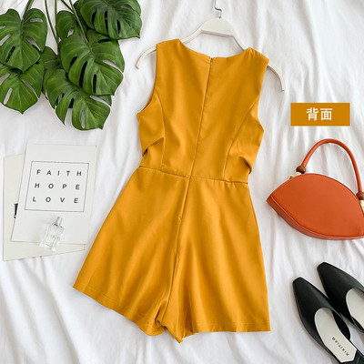 Salopeta de dama eleganta cu element de centura in mai multe culori