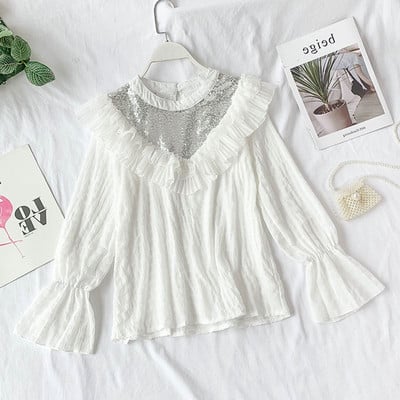 Aktuális női ing flitterekkel több színben