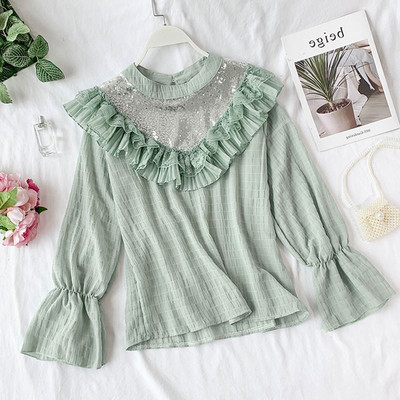 Aktuális női ing flitterekkel több színben