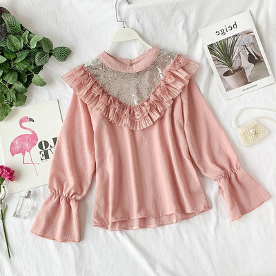 Aktuális női ing flitterekkel több színben