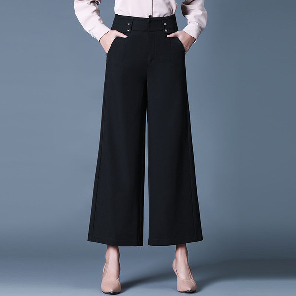 Stílusos női nadrág két színben széles modellben